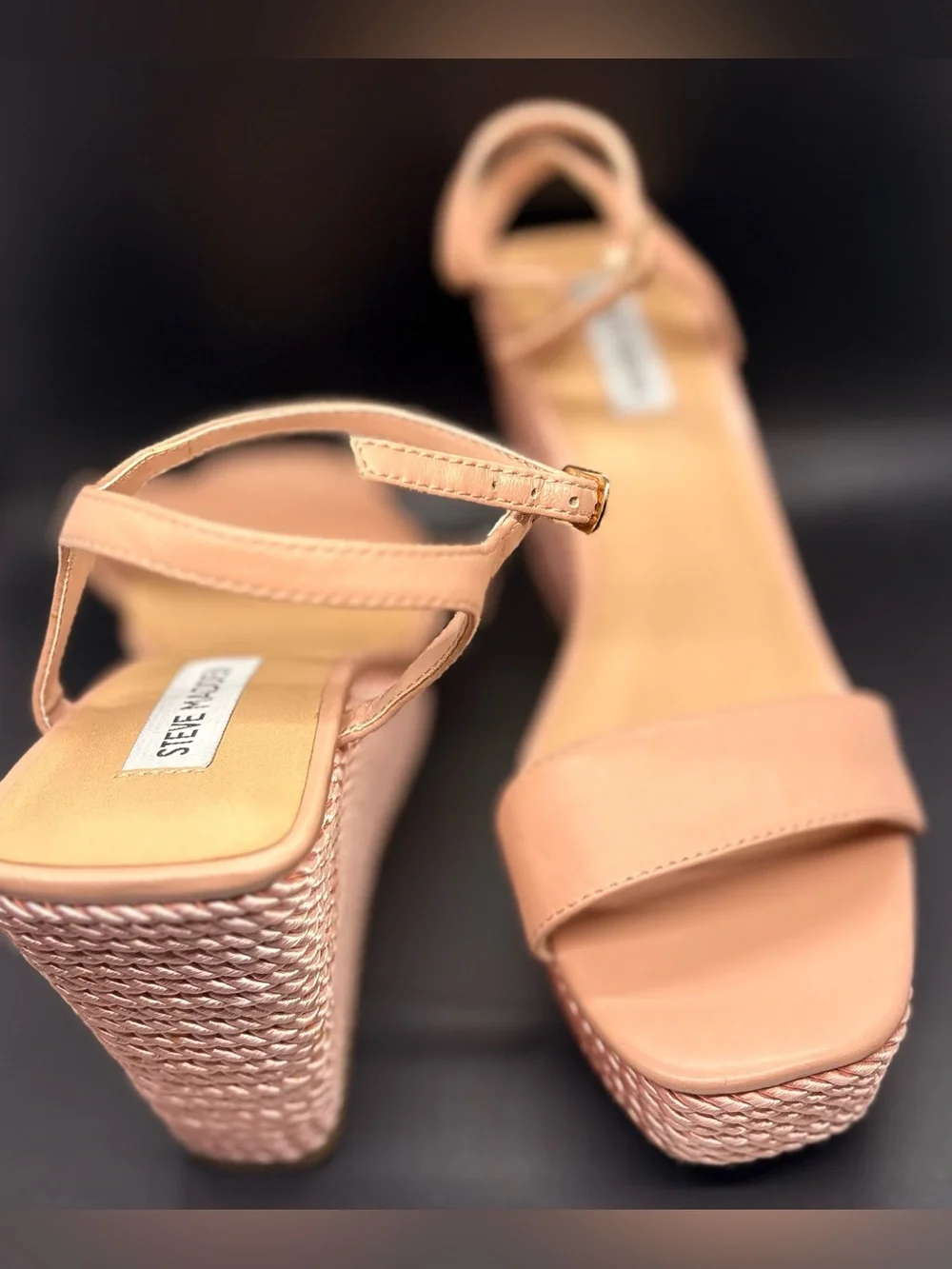 Steve Madden Blush Pink Platform Wedge Sandals